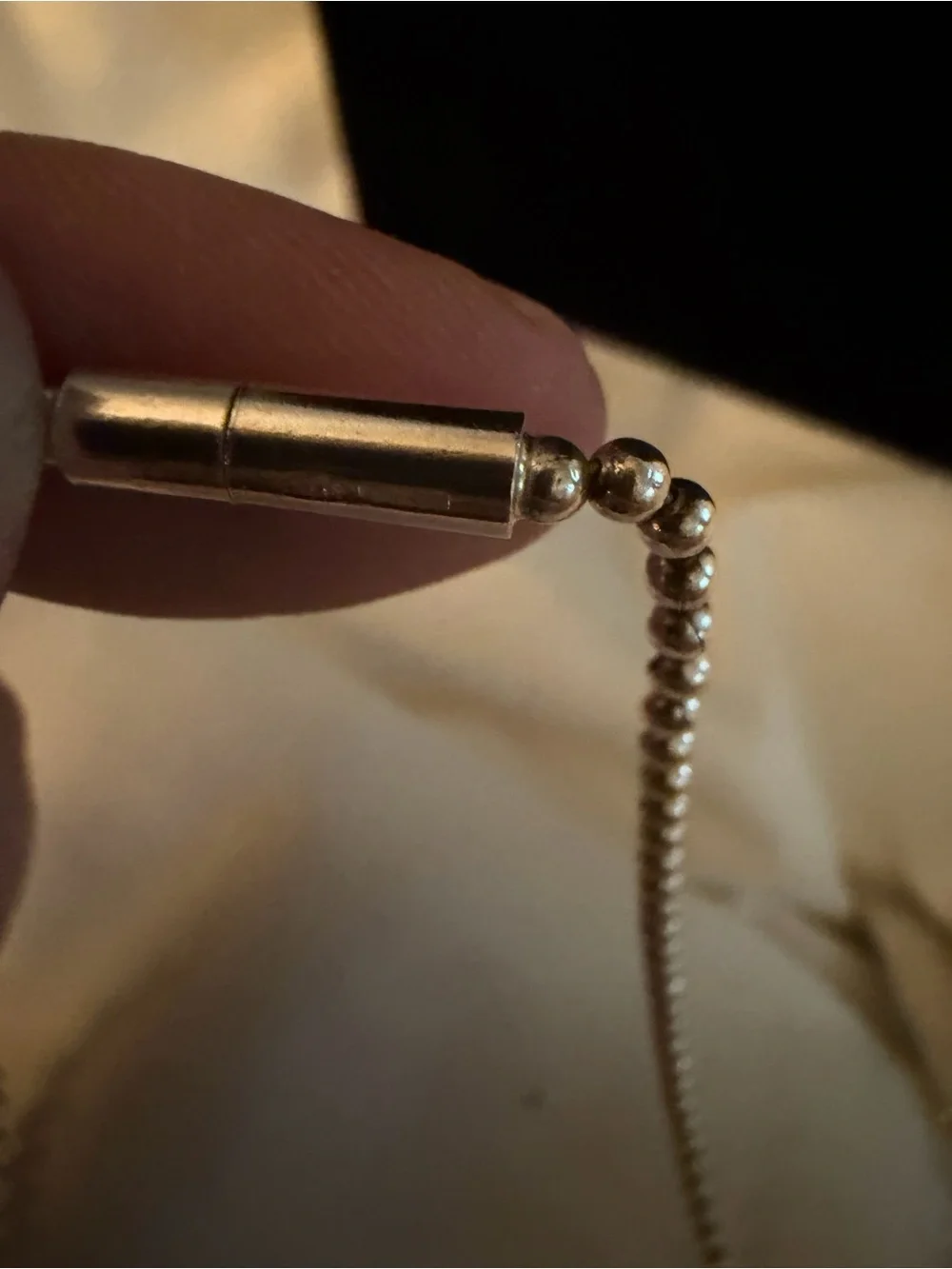 Gucci Silver-Tone Dog Tag Pendant Necklace